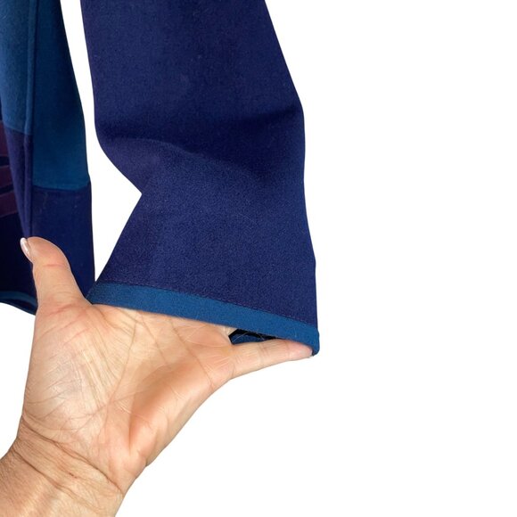 Beppa Womens Size L Blue Purple Long Sleeve Open Front Shawl Jacket Vintage - Picture 6 of 12